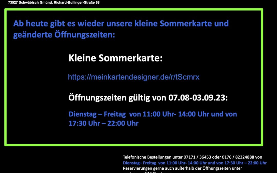 Wochenkarte KW 32/2023