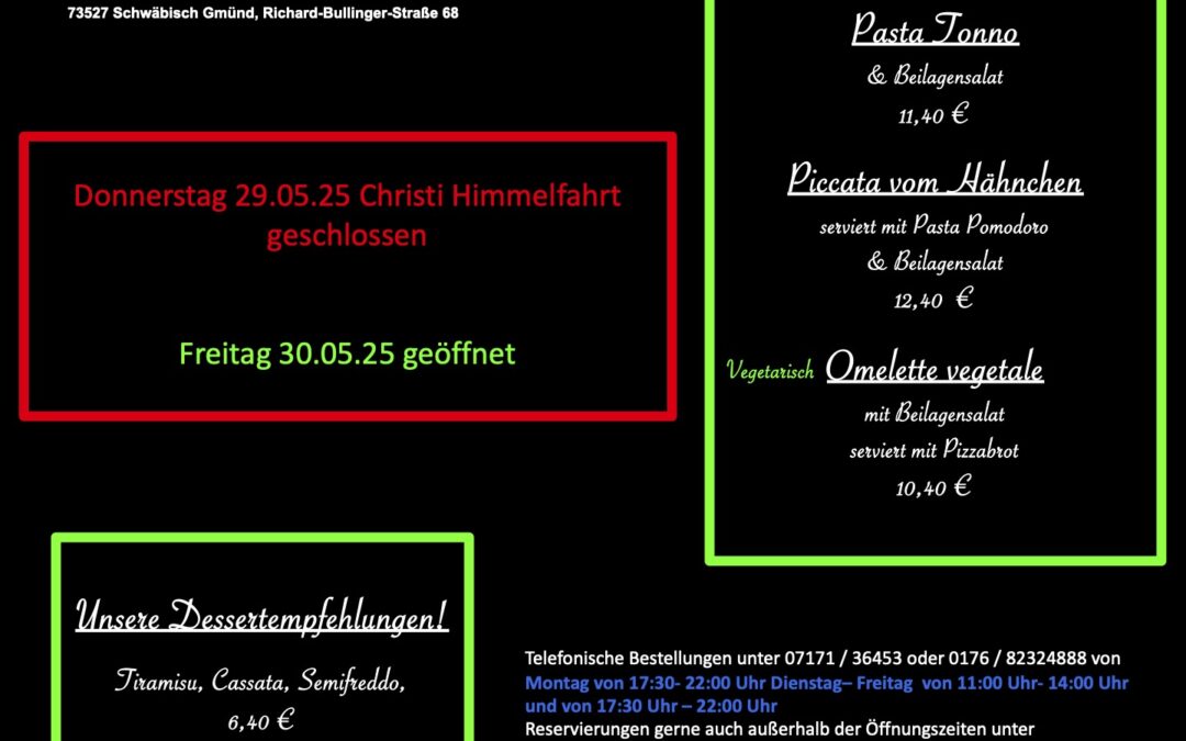 Wochenkarte KW 22/2025