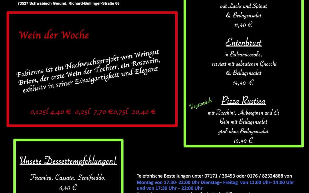 Wochenkarte KW 23/2025