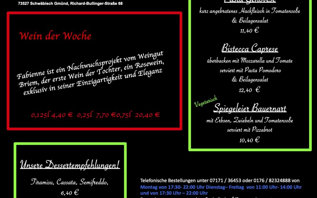 Wochenkarte KW 24/2025