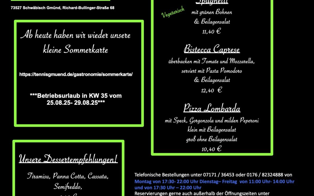 Wochenkarte KW 32/2025