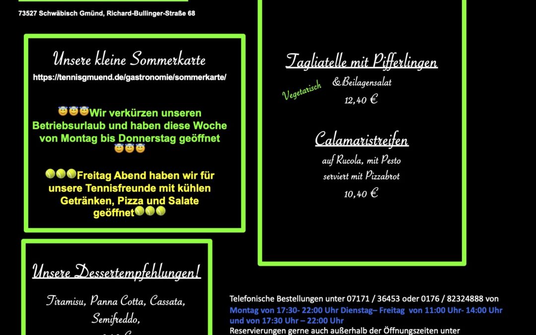 Wochenkarte KW 35/2025