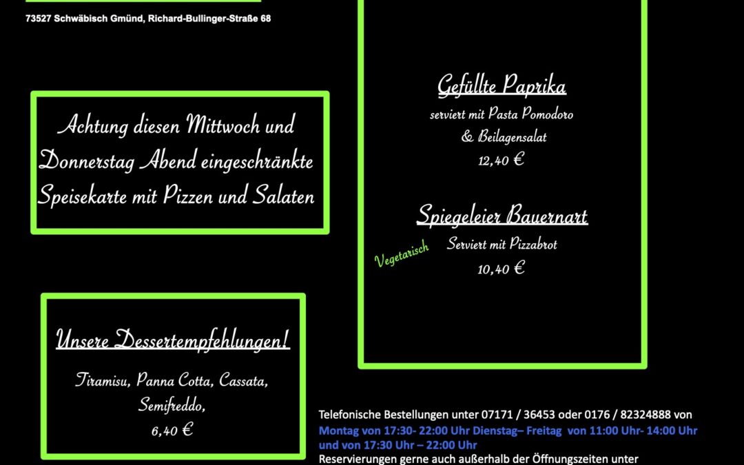 Wochenkarte KW 40/2025