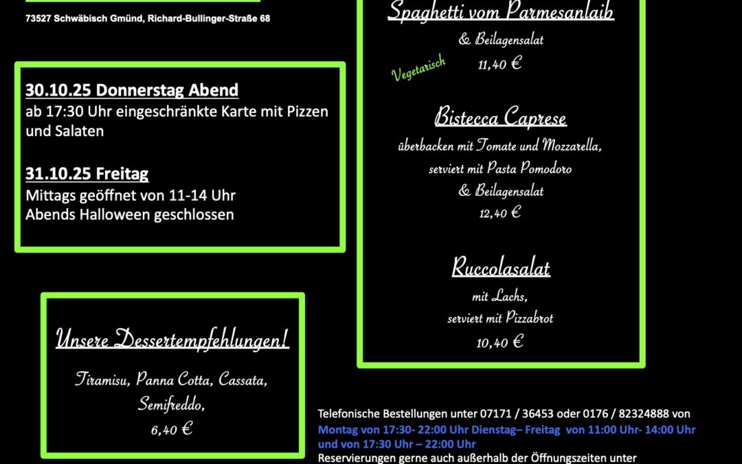 Wochenkarte KW 44/2025