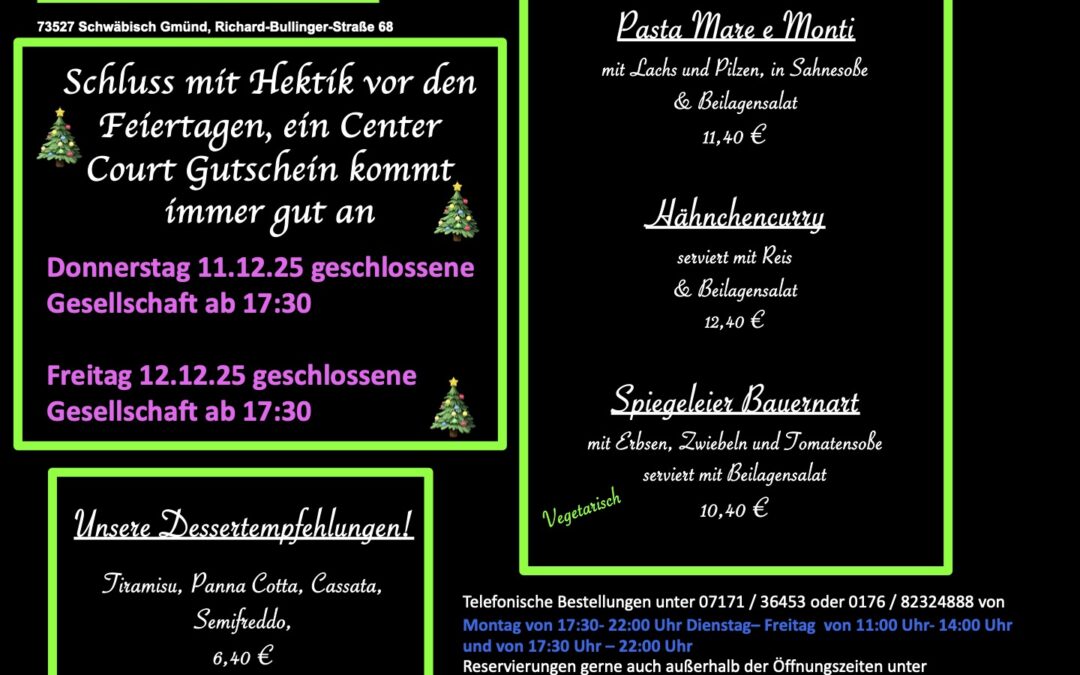 Wochenkarte KW 50/2025