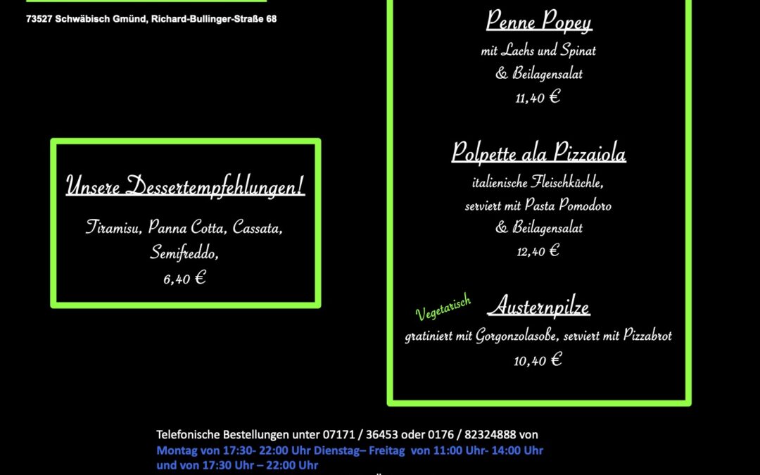 Wochenkarte KW 05/2026