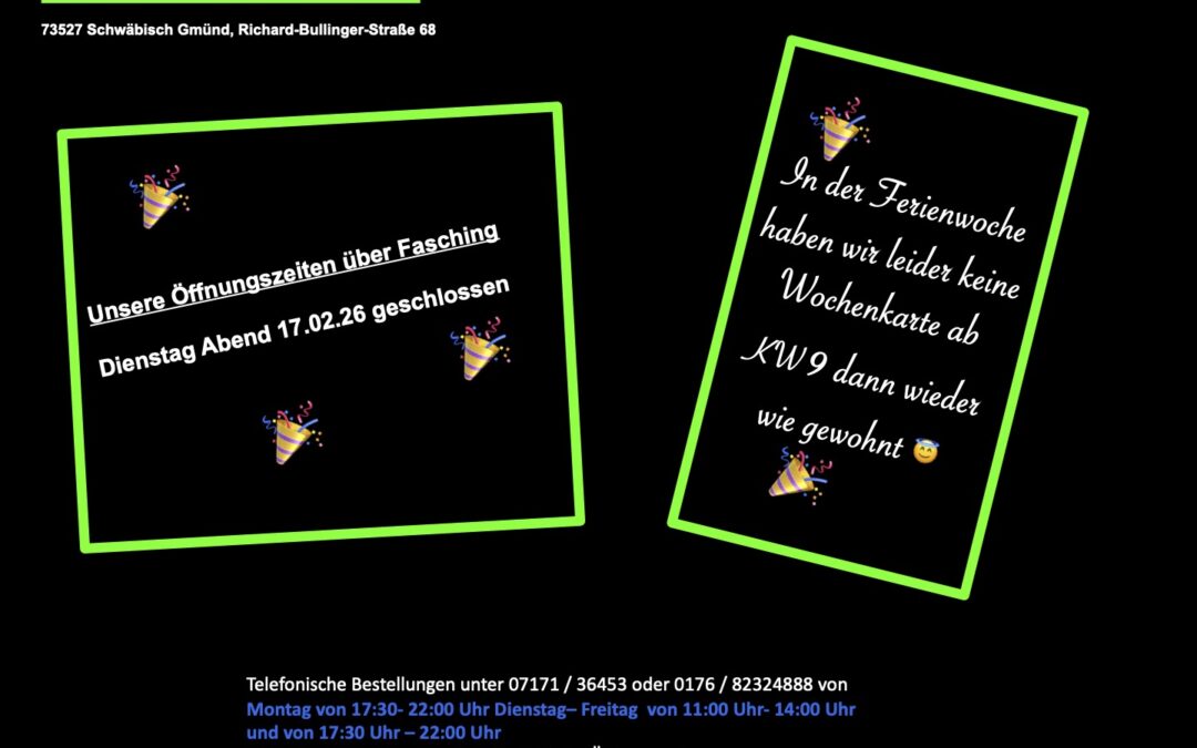 Wochenkarte KW 08/2026