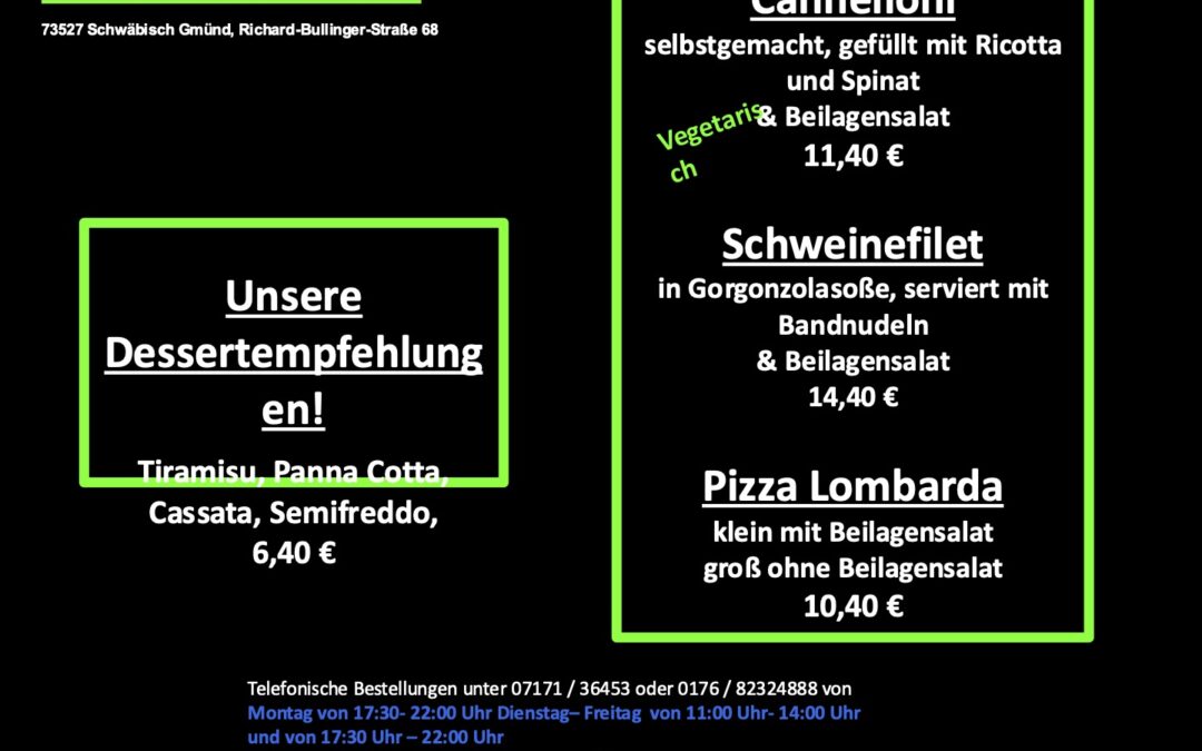 Wochenkarte KW 11/2026