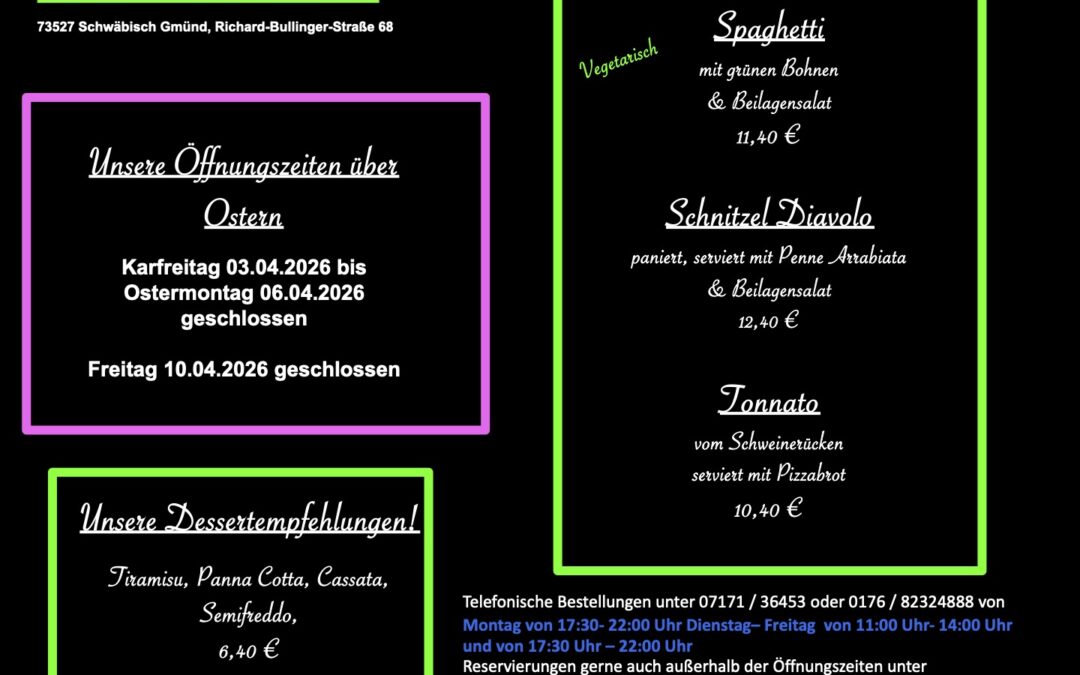 Wochenkarte KW 13/2026