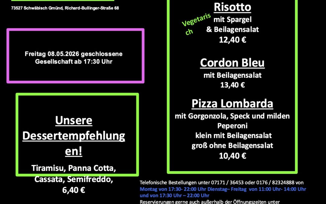 Wochenkarte KW 19/2026