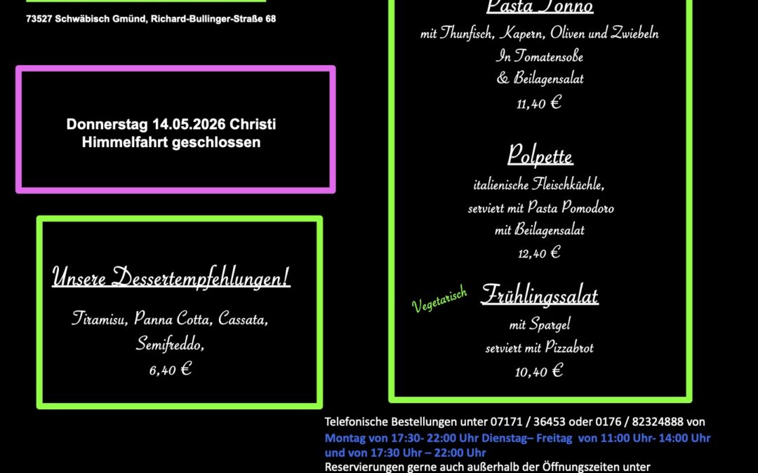 Wochenkarte KW 20/2026
