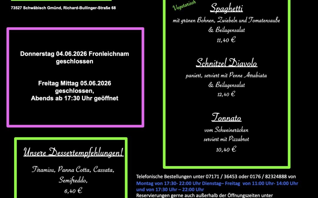 Wochenkarte KW 23/2026