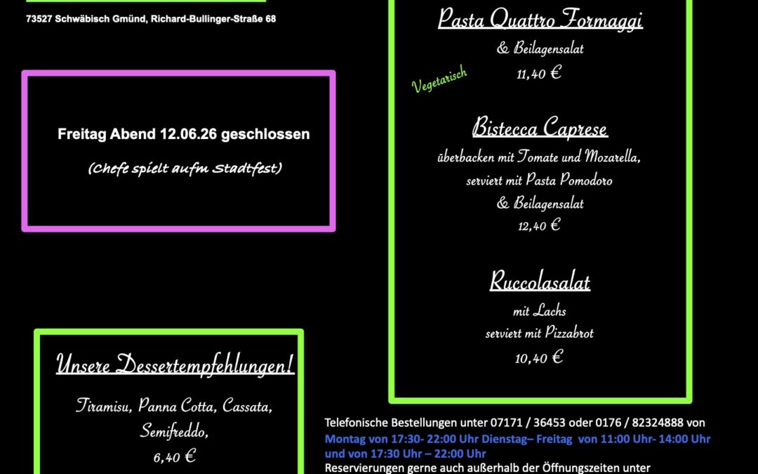 Wochenkarte KW 24/2026