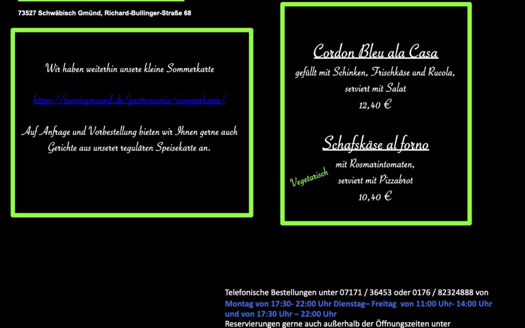 Wochenkarte KW 29/2026