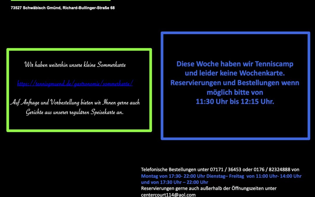 Wochenkarte KW 32/2026