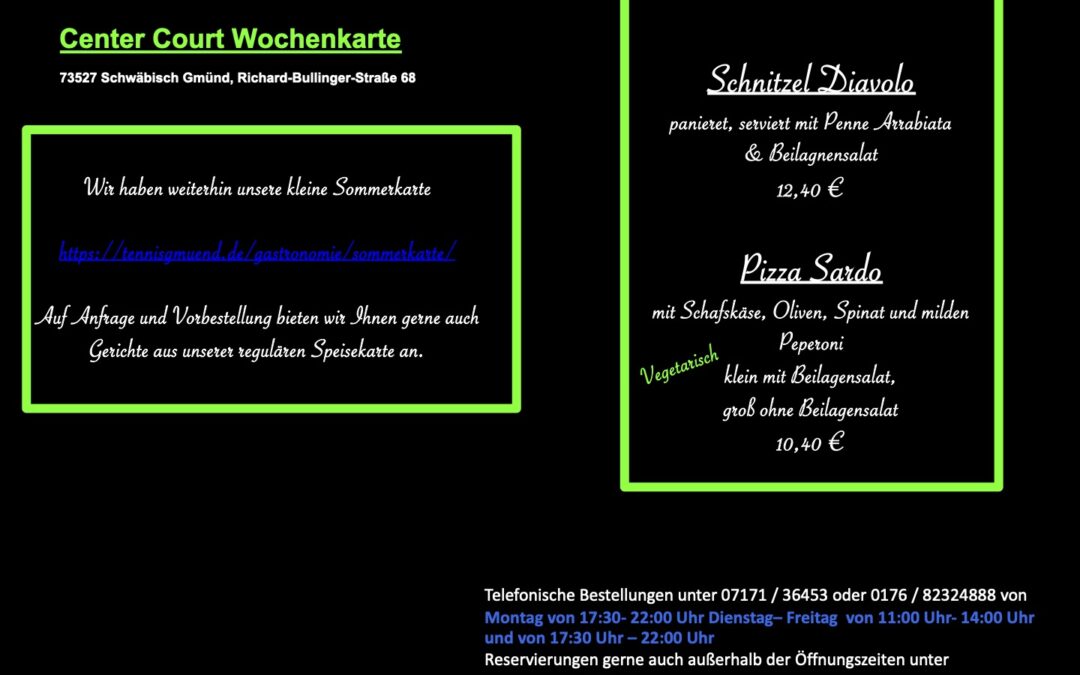 Wochenkarte KW 34/2026