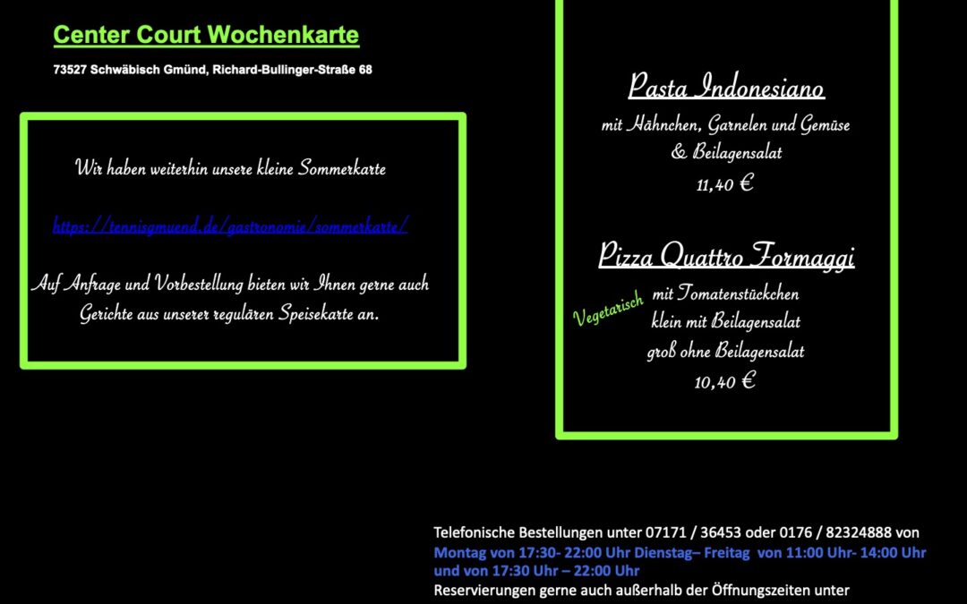 Wochenkarte KW 36/2026